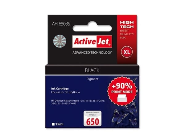 Activejet AH-650BR, Høyt (XL) utbytte, Pigmentbasert blekk, 20 ml, 690 sider, 1 stykker, Enkeltpakke