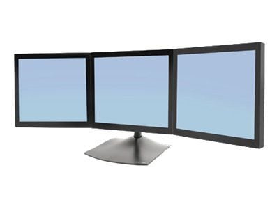 Ergotron DS Series DS100 Triple Monitor Desk Stand, 14 kg, 53,3 cm (21"), 75 x 75 mm, 100 x 100 mm, musta
