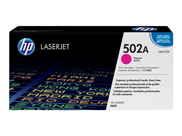 HP 502A, alkuperäinen magenta LaserJet-värikasetti, 4000 sivua, Magenta, 1 kpl