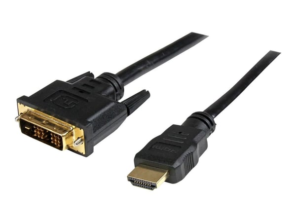 Startech 6ft (1.8m) HDMI to DVI Cable, DVI-D to HDMI Display Cable (1920x1200p), Black, 19 Pin HDMI Male to DVI-D Male Cable Adapter, Digital Monit...