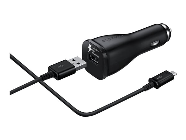 Samsung EP-LN915U - Bilstrømadapter - 2 A (USB) - på kabel: Micro-USB - svart - for Galaxy Note5, S6, S6 edge, S6 edge+