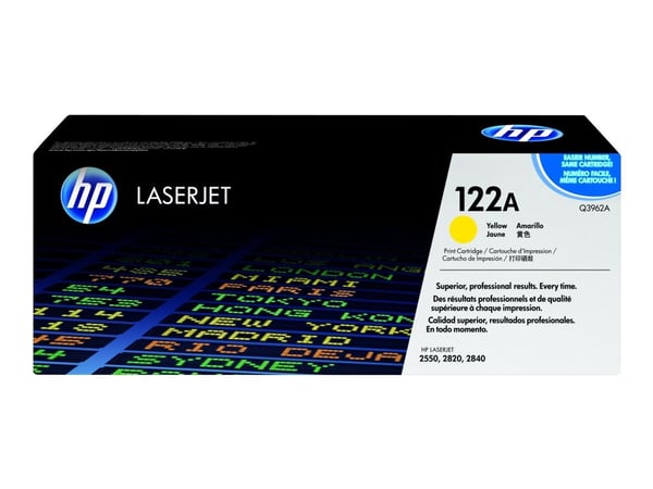 HP 122A Yellow Original LaserJet Toner Cartridge, 4000 sivua, Keltainen, 1 kpl