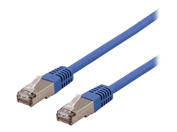 DELTACO - Koblingskabel - RJ-45 (hann) til RJ-45 (hann) - SFTP - CAT 6 - halogenfri, formstøpt - blå