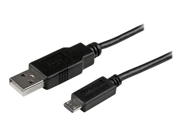 StarTech 15cm 6in Mobile Charge Sync USB to Slim Micro USB Cable for Phones & Tablets A to Micro B - M/M - Thin Micro USB Charge Cable (USBAUB15CMB...