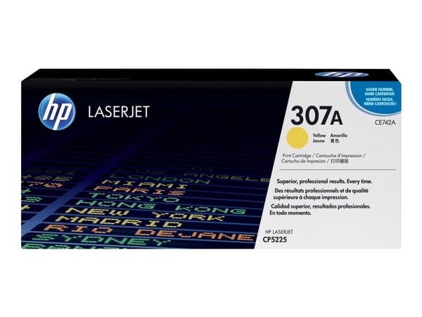 Lasertoner hp 307a ce742a, 7 300 sidor, gul