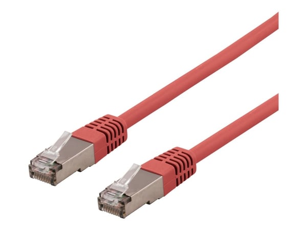 DELTACO STP-62RAU - Koblingskabel - RJ-45 (hann) til RJ-45 (hann) - U/FTP - CAT 6a - halogenfri, formstøpt - rød