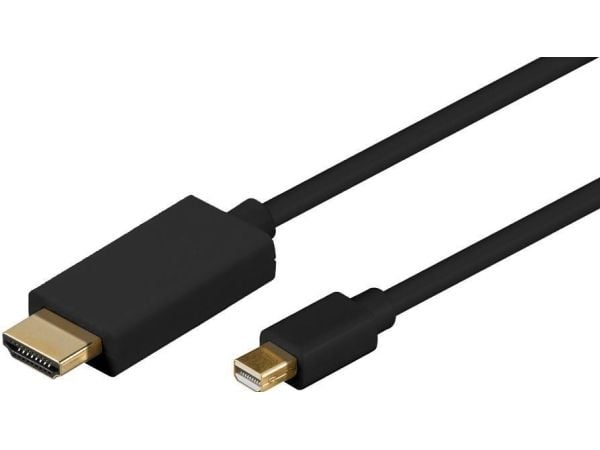 MicroConnect - Adapterkabel - Mini DisplayPort til HDMI - 2 m - svart - 4 K 60 Hz (4096 x 2160) støtte
