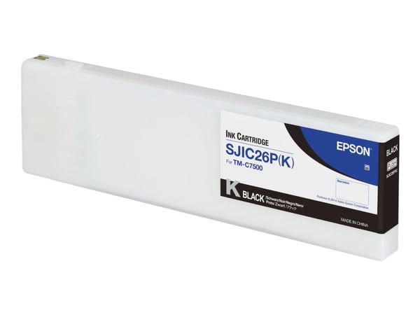 Epson SJIC26P(K): Ink cartridge for ColorWorks C7500 (Black), Musta, Väriainepohjainen muste, 295,2 ml, 1 kpl