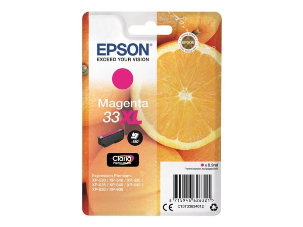 Epson Oranges C13T33634010, Väriainepohjainen muste, 8,9 ml, 650 sivua, 1 kpl