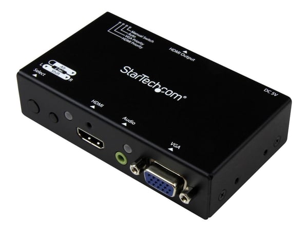 StarTech.com HDMI + VGA KONVERTERBRYTER 2 x HDMI, VGA, 3,5 mm, 1920 x 1200, 100 - 240 V (VS221VGA2HD)
