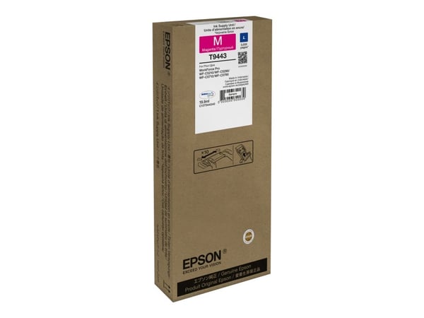 Epson T9443 - 19.9 ml - L-størrelse - magenta - original - blekkpatron - for WorkForce Pro WF-C5210DW, WF-C5290DW, WF-C5710DWF, WF-C5790DWF