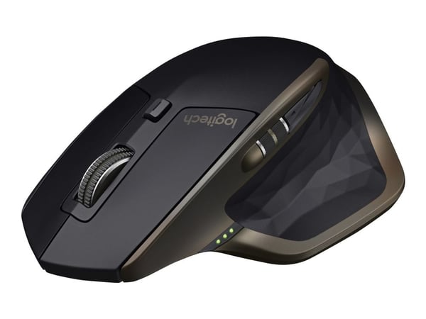 Logitech MX Master - Mus - laser - 5 knapper - trådløs - 2.4 GHz, Bluetooth - USB trådløs mottaker - meteoritt