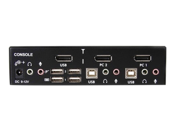 Startech 2 Port DisplayPort KVM Switch - 2560x1600 @60Hz - Dual Port DP USB, Keyboard, Video, Mouse Switch Box w/ Audio for Computers and Monitors ...