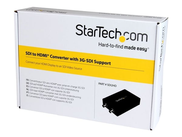 StarTech SDI to HDMI Converter - 3G SDI to HDMI Adapter with SDI Loop Through Output - SDI to HDMI Audio/Video Adapter - 755ft (230m) (SDI2HD) - Vi...