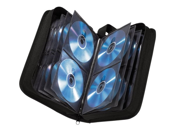 Hama CD Wallet 120 - Lomme for CD/DVD-plater - 120 plater - nylon - svart