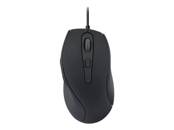 SPEEDLINK AXON Silent & Antibacterial - Mus - optisk - 5 knapper - kablet - USB - svart