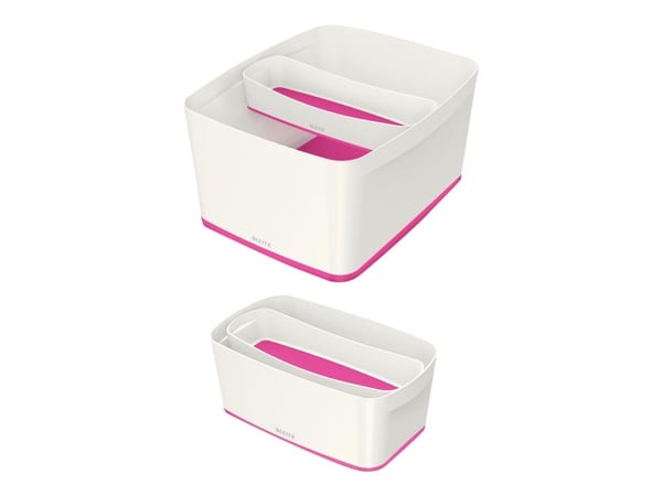Leitz MyBox, Säilytyslaatikko, Vaaleanpunainen, Valkoinen, Suorakulmainen, Muovi, Yksivärinen, 307 mm