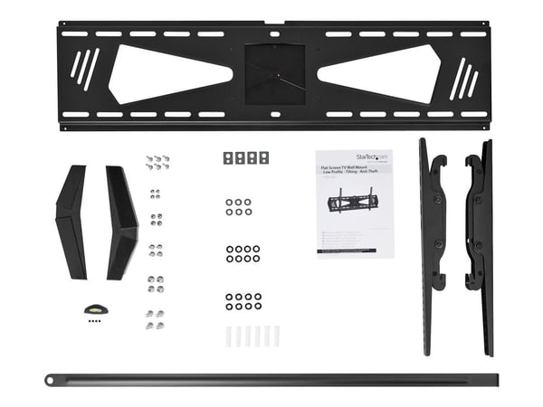 Startech Low Profile TV Wall Mount - Tilting - Anti Theft - Flat Screen TV Wall Mount for 37" to 75" TVs - VESA Wall Mount (FPWTLTBAT) - Monterings...