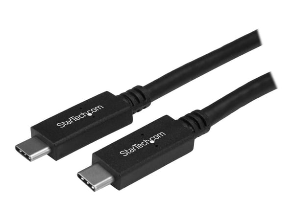 StarTech USB 3.1 Type C Cable - 6 ft / 2m - with Power Delivery (USB PD) - Power Pass Through Charging - USB Charger (USB315CC2M) - USB-kabel - USB...