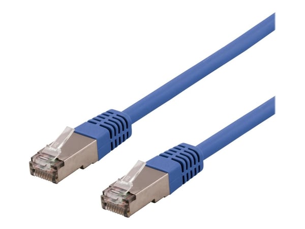 DELTACO - Koblingskabel - RJ-45 (hann) til RJ-45 (hann) - U/FTP - CAT 6a - halogenfri, formstøpt - blå