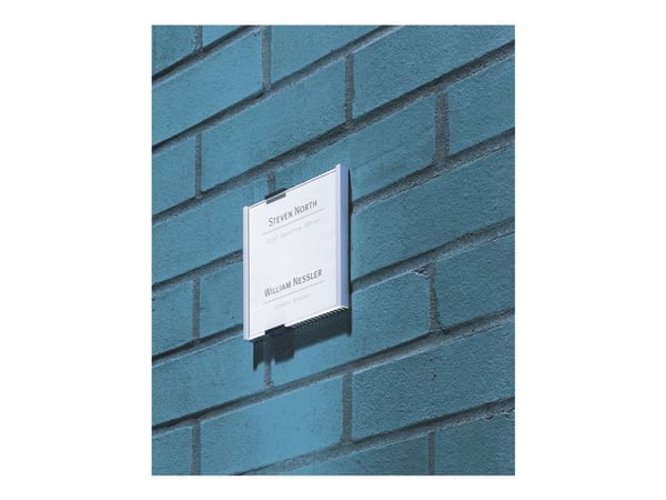 DURABLE INFO SIGN - Skiltholder - veggmonterbar, dørmontert - sølv