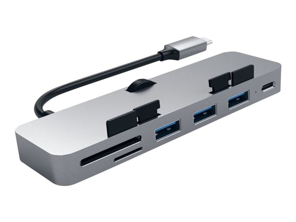 Satechi Aluminum Type-C Clamp Hub Pro - Hub - 3 x SuperSpeed USB 3.0 + 1 x USB-C - pöytätietokoneet
