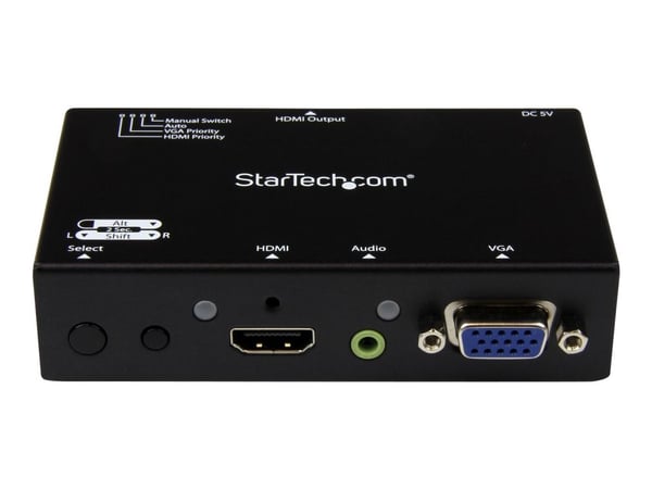 StarTech.com HDMI + VGA KONVERTERBRYTER 2 x HDMI, VGA, 3,5 mm, 1920 x 1200, 100 - 240 V (VS221VGA2HD)