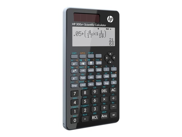 Kalkylator HP 300s+ - vetenskaplig kalkylator med 15 siffror - solpanel och batteri - svart