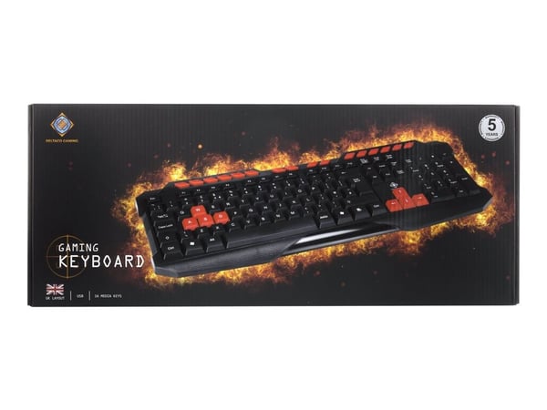 DELTACO GAMING GAM-024 - Tastatur - USB - Storbritannia - svart