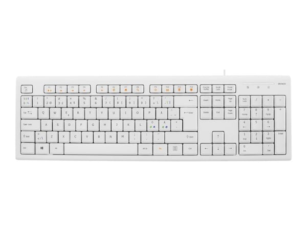 DELTACO TB-628 - Tastatur - USB - Nordisk - hvit