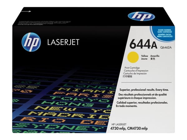 HP 644A Yellow Original LaserJet Toner Cartridge, 12000 sivua, Keltainen, 1 kpl
