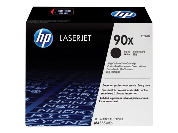HP 90X - Lång livslängd - svart - original - LaserJet - tonerkassett (CE390X) - för LaserJet Enterprise 600 M602dn, 600 M602m, 600 M602n, 600 M602x...