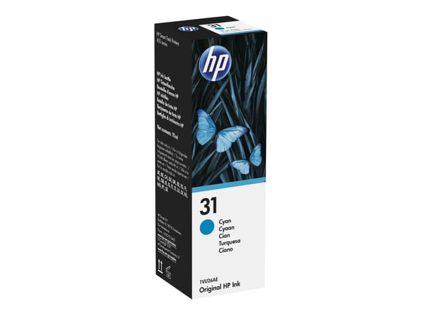 HP 31 - 70 ml - cyan - original - blekkrefill - for Smart Tank 5105, 67X, 70XX, 73XX, 750, 76XX; Smart Tank Plus 55X, 570, 655
