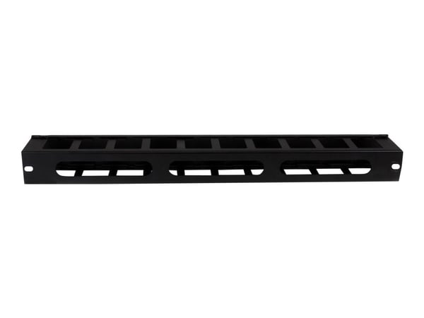 Startech 1U Horizontal Finger Duct Rack Cable Management Panel with Cover - Server Rack Cable Duct - Rack Cable Organizer / Manager (CMDUCT1UX) - R...