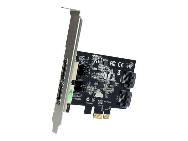 StarTech.com 2 Port PCI Express SATA 6 Gbps eSATA-kontrollerkort - Dual Port PCIe SATA III-kort - 2 Int/2 Ext - SATA III 6Gbps (PEXESAT322I) - Lagr...