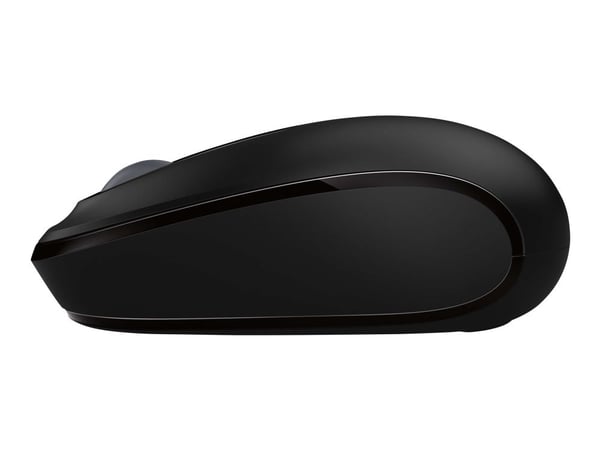 Microsoft Wireless Mobile Mouse 1850 - Mus - høyre- og venstrehåndet - optisk - 3 knapper - trådløs - 2.4 GHz - USB trådløs mottaker - svart