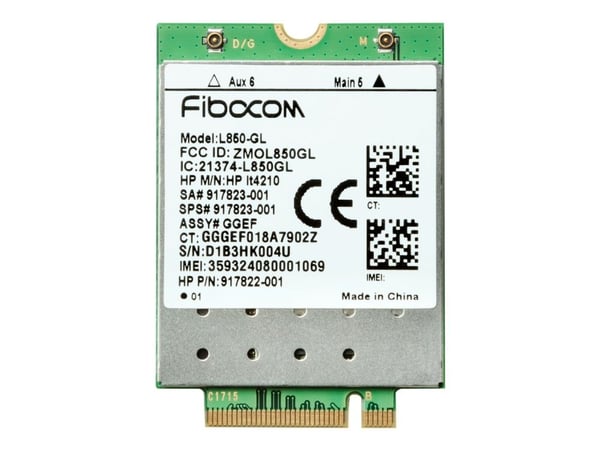 HP :n XMM™ 7360 LTE-Advance WWAN, 42 mm, 30 mm, 2,3 mm, 6,2 g