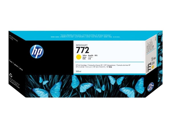 HP 772 - 300 ml - gul - original - DesignJet - blekkpatron - for DesignJet HD Pro MFP, Z5200, Z5200 PostScript, Z5400 PostScript ePrinter