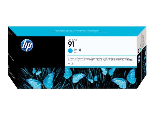 HP 91 - 775 ml - cyan - original - DesignJet - blekkpatron - for DesignJet Z6100, Z6100ps