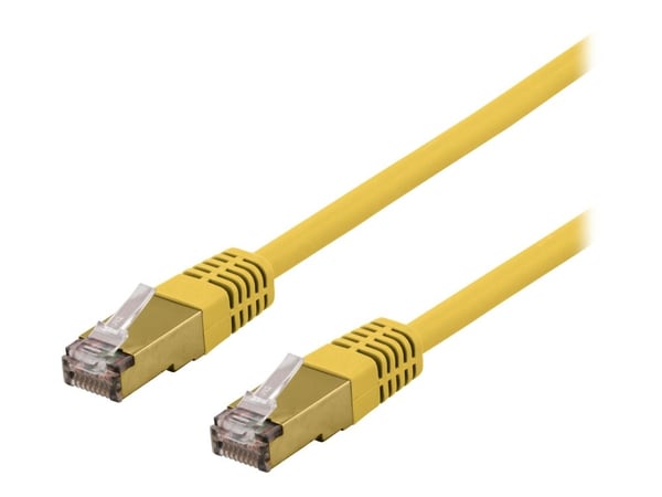 DELTACO SFTP-62GLH - Koppeledning - RJ-45 (hann) til RJ-45 (hann) - 2 m - SFTP - CAT 6 - halogenfri, formet - gul