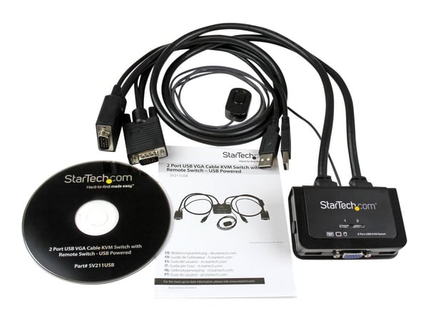 StarTech.com SV211USB, 2048 x 1536 pikseliä, Musta