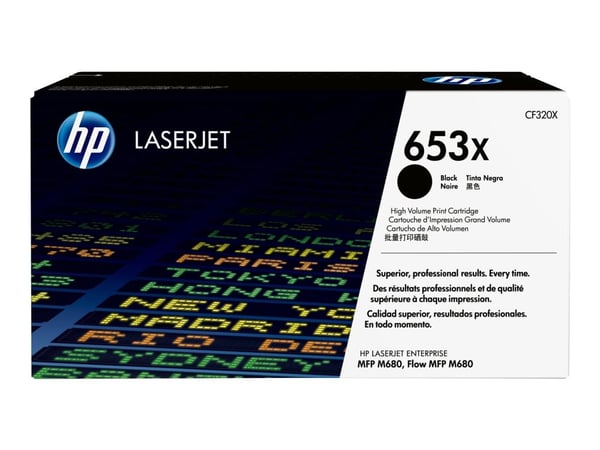 HP 653X, alkuperäinen riittoisa musta LaserJet-värikasetti, 21000 sivua, Musta, 1 kpl