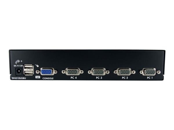 Startech 4-Port USB KVM Swith with OSD - TAA Compliant - 1U Rack Mountable VGA KVM Switch (SV431DUSBU) - KVM-svitsj - 4 x KVM port(s) - 1 lokalbruk...