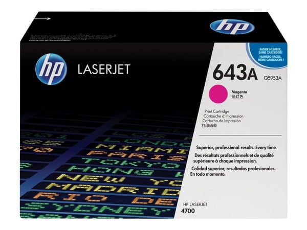 HP 643A, 10000 sivua, Magenta, 1 kpl