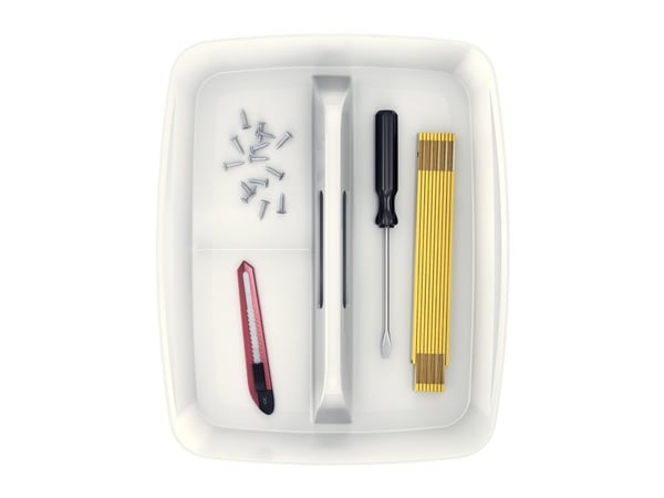 Leitz MyBox - Lagringsboxfack - 3 utrymmen - vit
