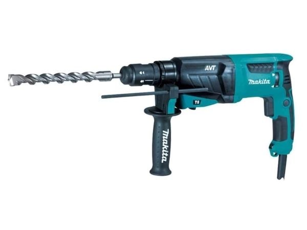 Makita HR2631FT, SDS Plus, Sort, Blå, 2,6 cm, 4600 RPM, 2,4 J, 1,3 cm