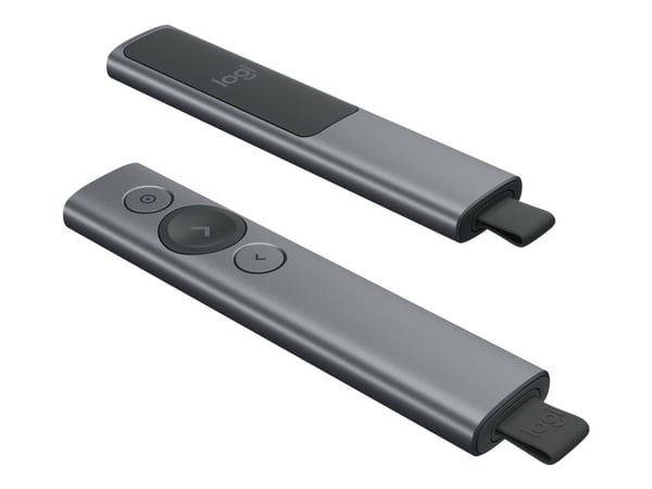 Logitech Spotlight Plus - Presentationsfjärrkontroll - 3 knappar - skiffer