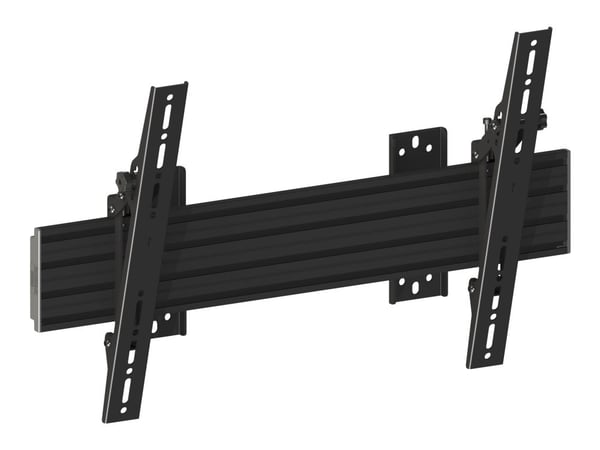 Multibrackets M Wallmount Pro MBW1U - Monteringssett (2 veggplater, monteringsskinne, 2 x tippearmer) - for LCD-skjerm - aluminium, stål - svart - ...