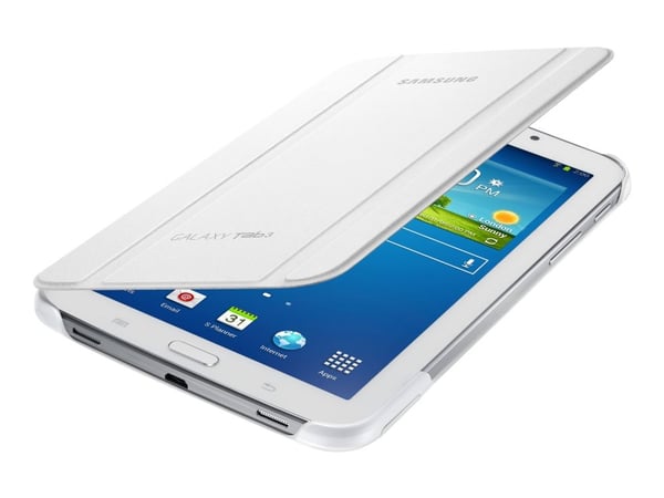 Samsung Book Cover EF-BT210B - Lommebok for nettbrett - polarhvit - 7" - for Galaxy Tab 3 (7 tommer)
