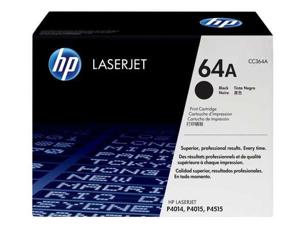 HP 64A - Svart - original - LaserJet - tonerpatron (CC364A) - for LaserJet P4014, P4015, P4515